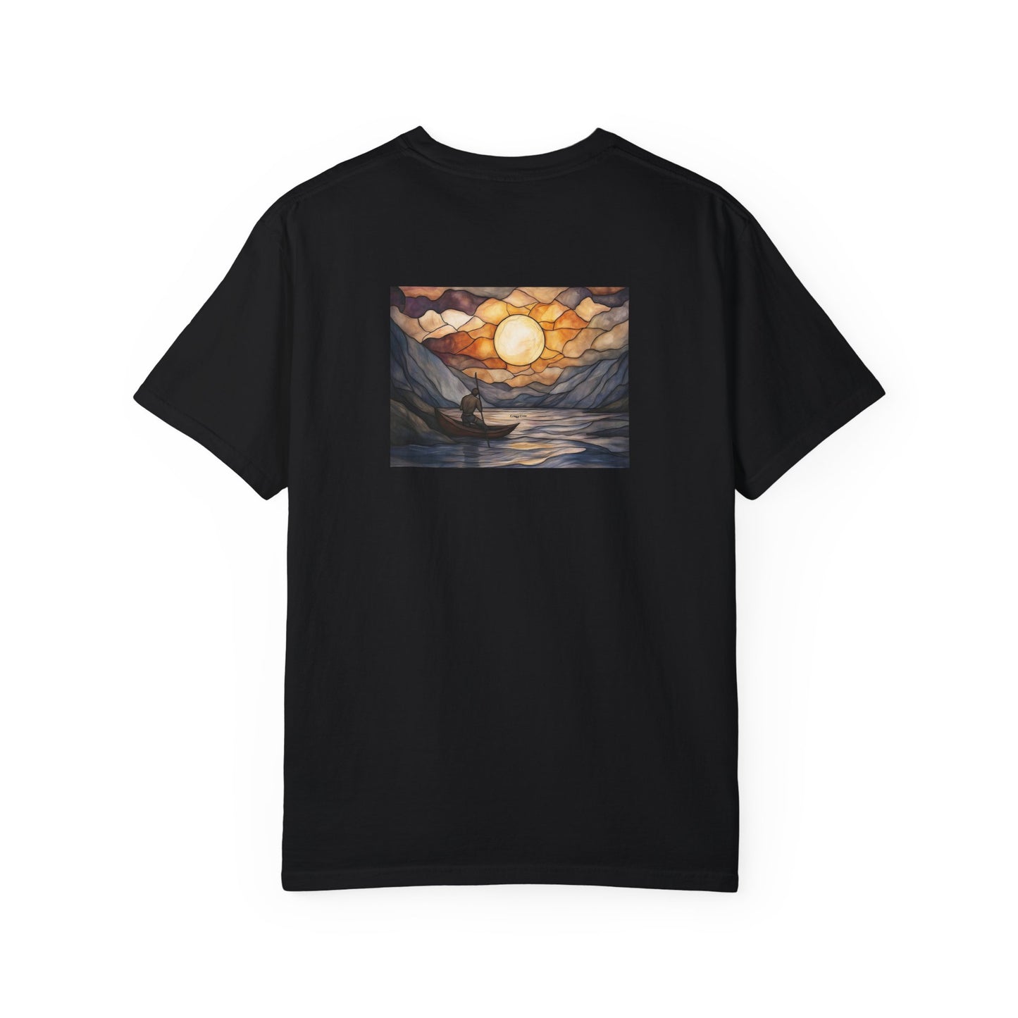 Mountain Lake At Dawn - Craggy Crew Stained Glass Series