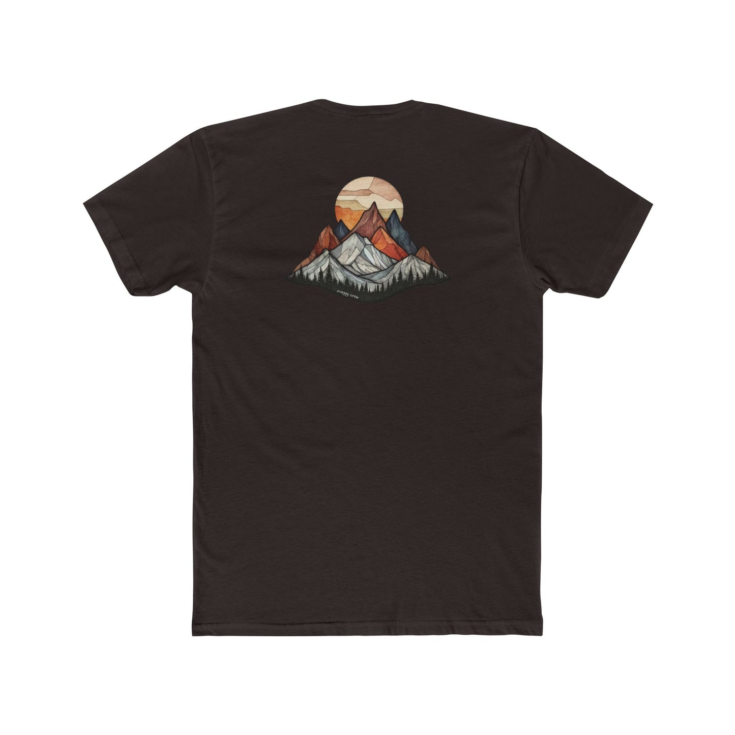 Mountain Sunset Unisex Cotton Crew Tee