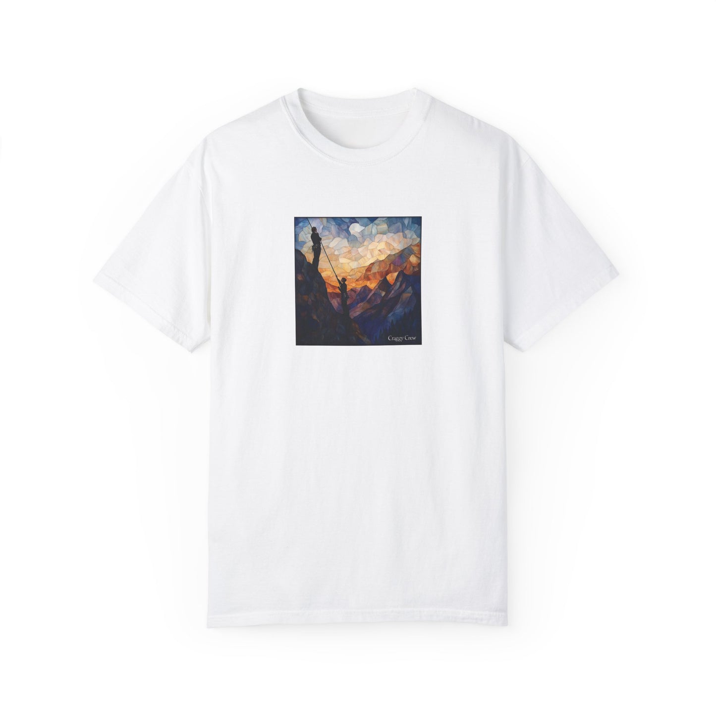 Climbers At Dusk - Stained Glass Series
