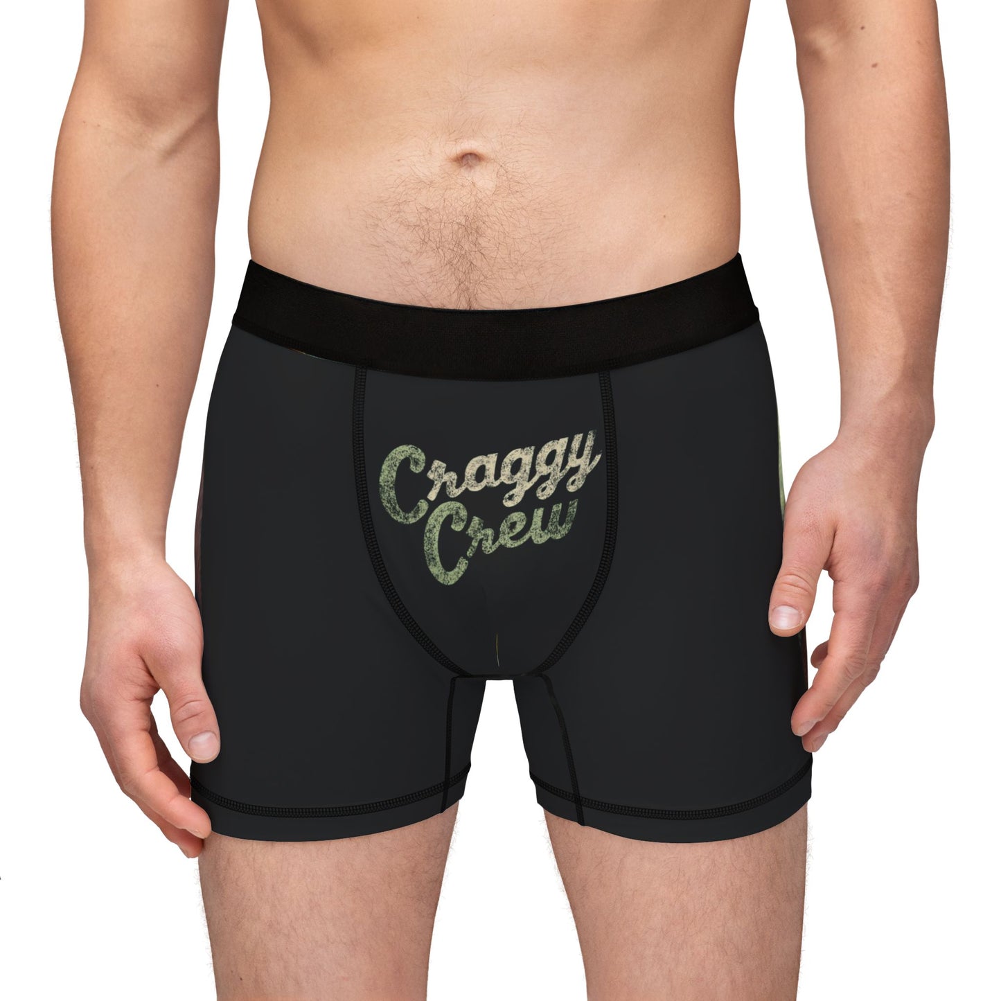 Green Alien Cheek Climber Men's Boxer Briefs