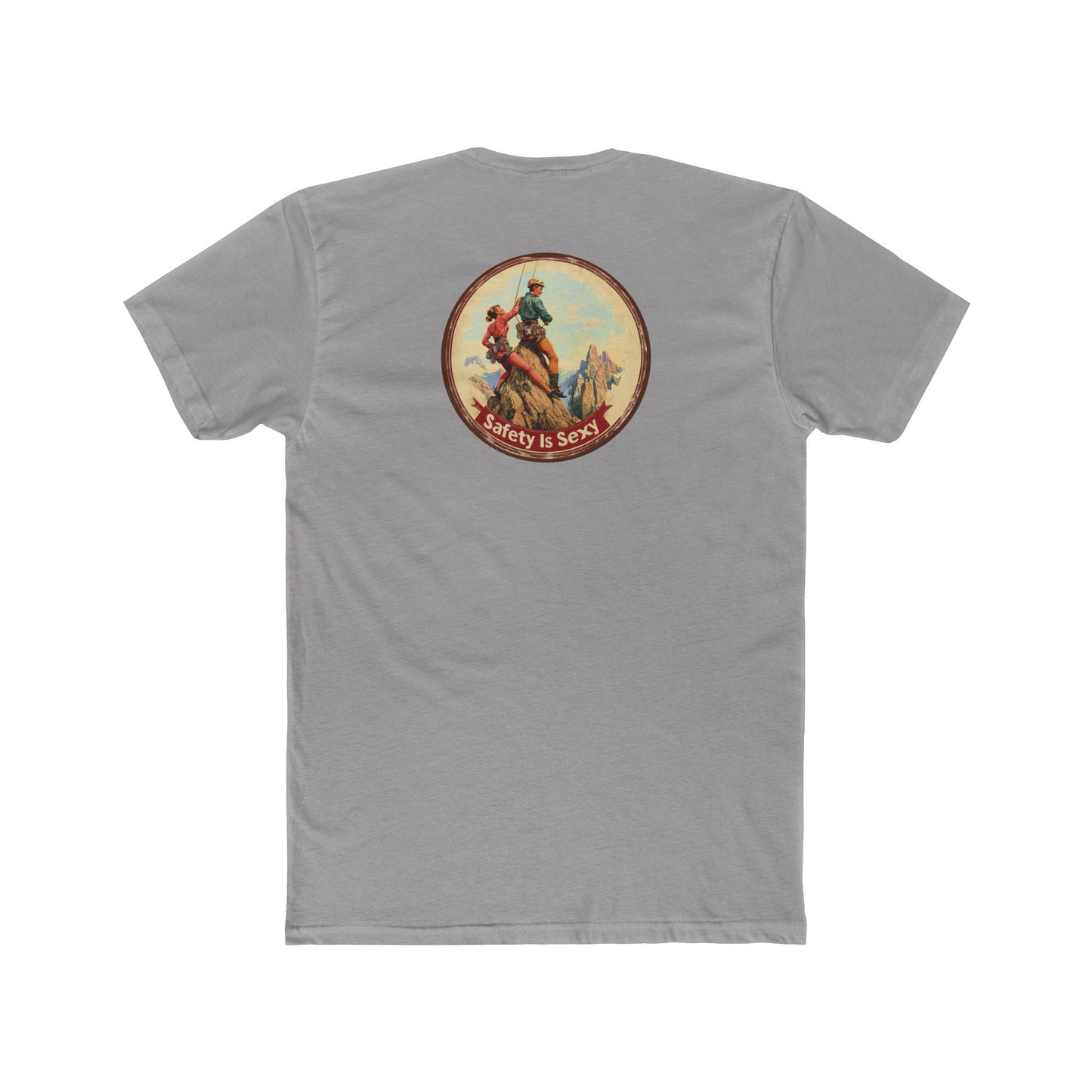 Safety Is Sexy - Riding The Crag - Unisex Cotton Crew Tee