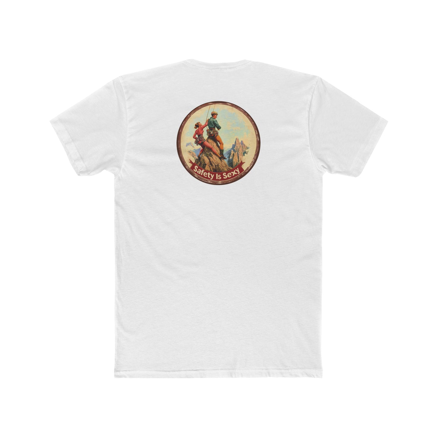 Safety Is Sexy - Riding The Crag - Unisex Cotton Crew Tee