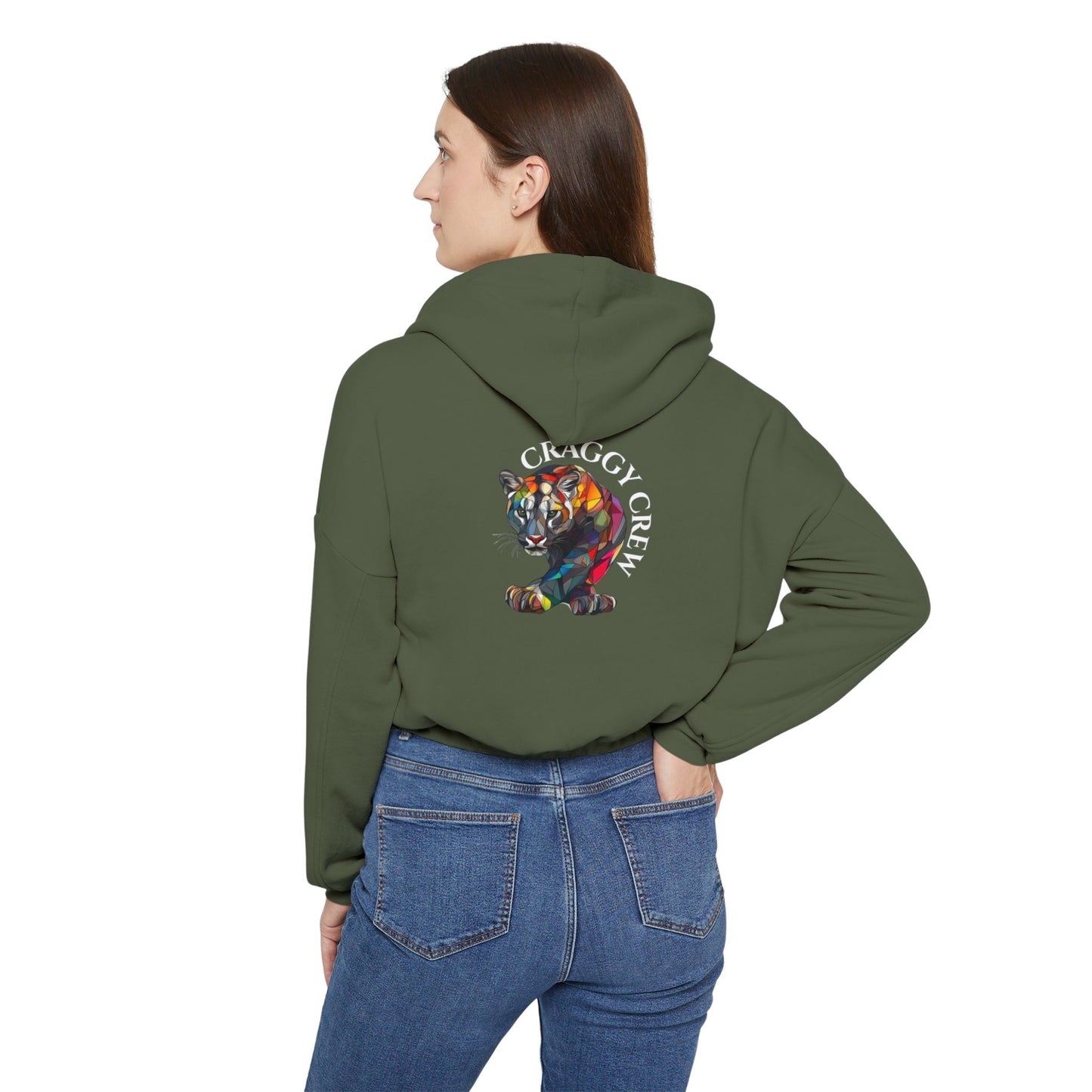 Lion Logo Women's Cinched Bottom Hoodie - Craggy Crew