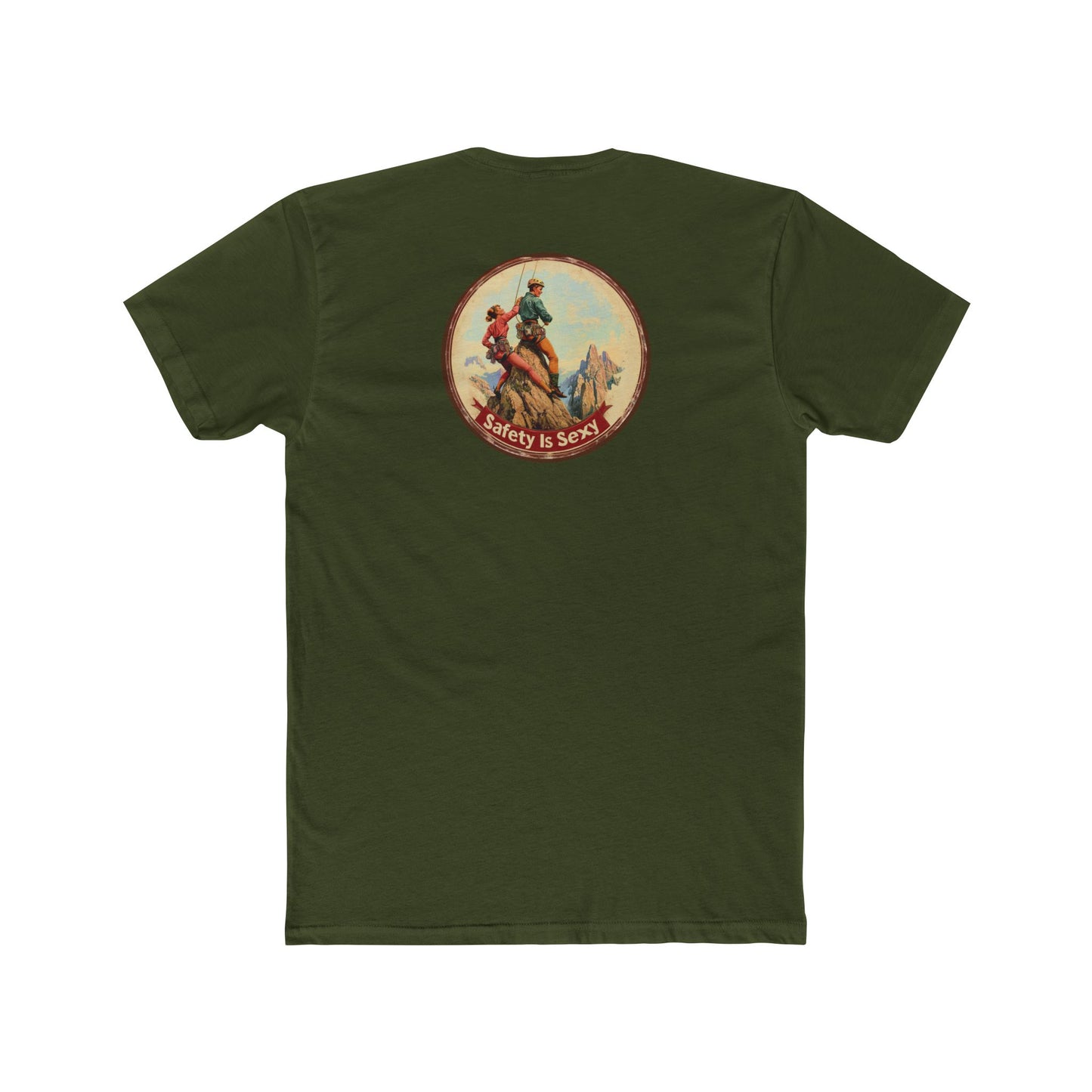 Safety Is Sexy - Riding The Crag - Unisex Cotton Crew Tee