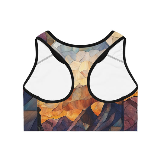Artistic Mountain Sports Bra for Active Women