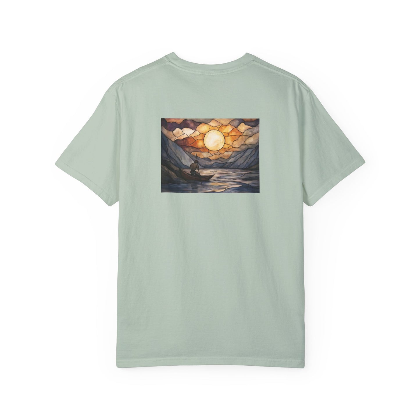 Mountain Lake At Dawn - Craggy Crew Stained Glass Series