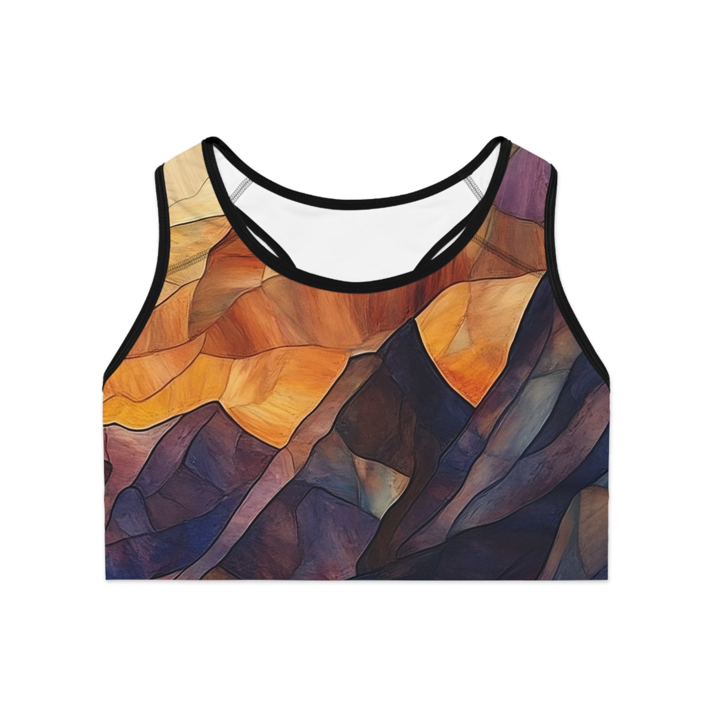 Artistic Mountain Sports Bra for Active Women