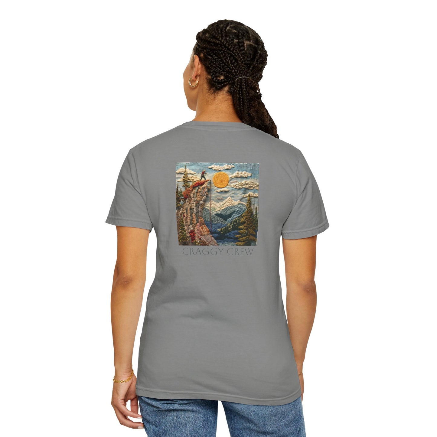 Cliff Top - Hand Knitted-Style T-Shirt