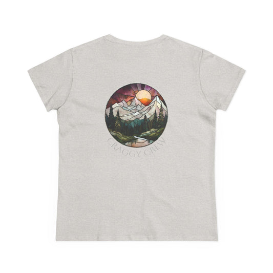 Goodnight Mountains Women's Midweight Cotton Tee