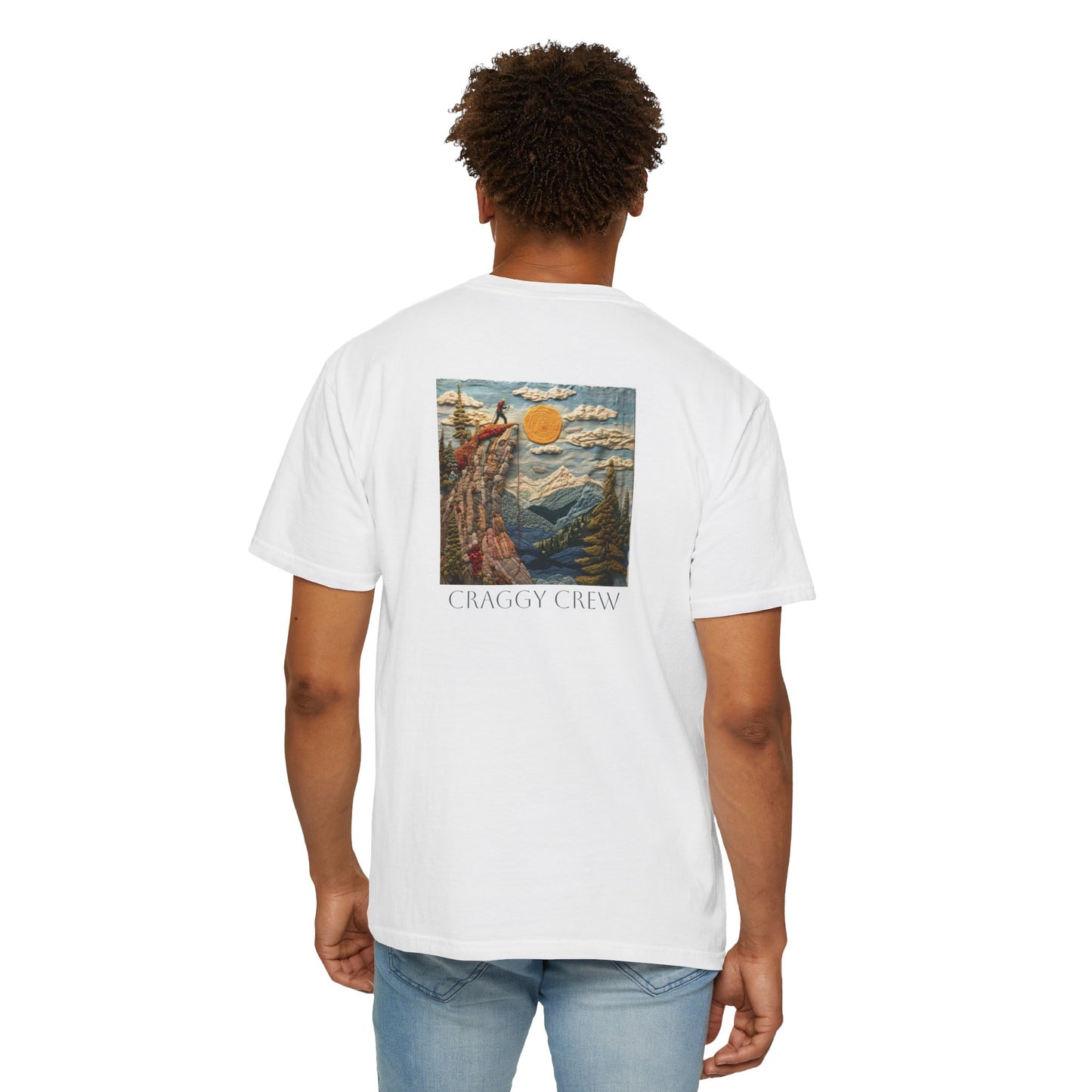 Cliff Top - Hand Knitted-Style T-Shirt