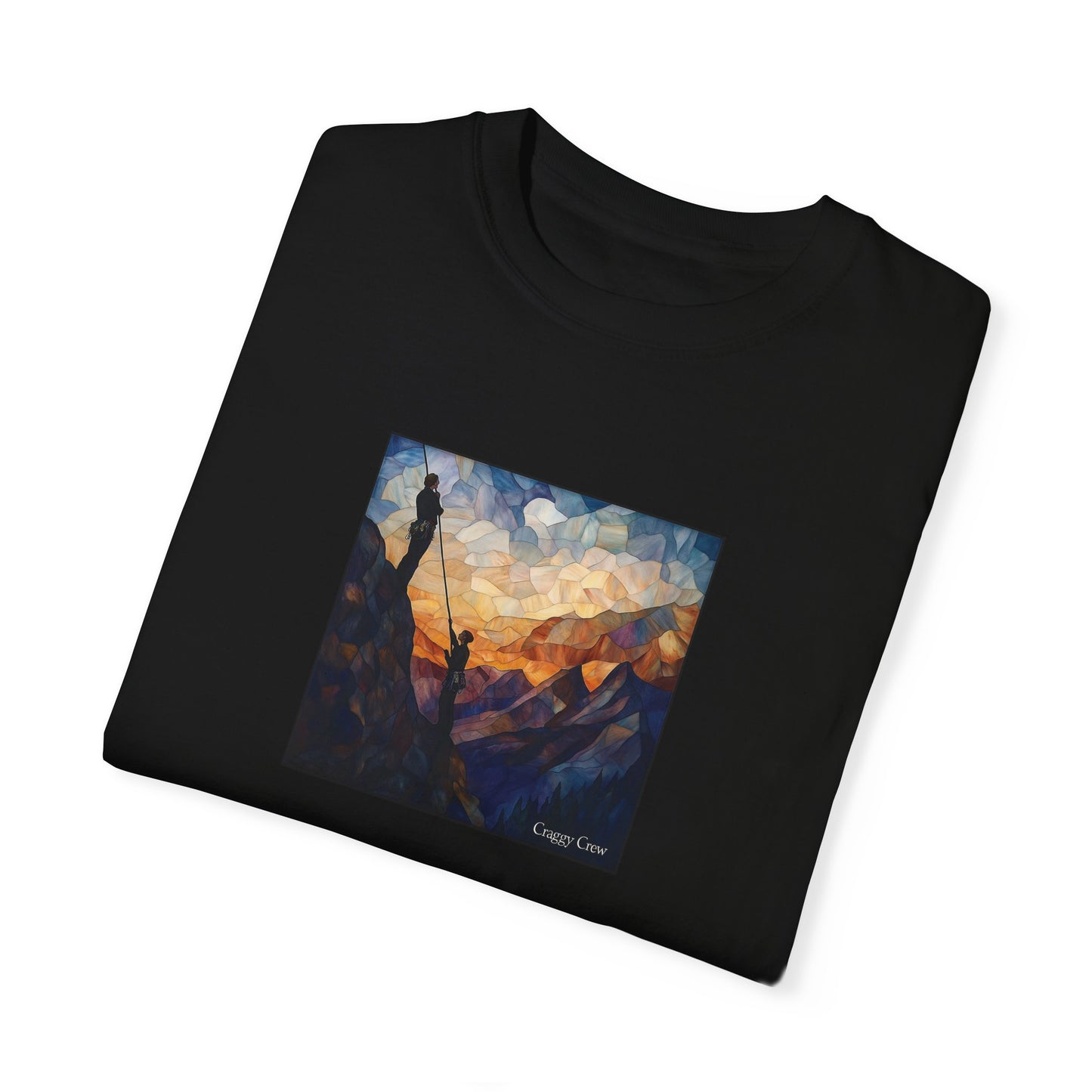 Climbers At Dusk - Stained Glass Series