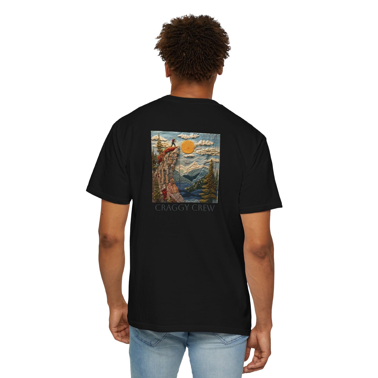Cliff Top - Hand Knitted-Style T-Shirt