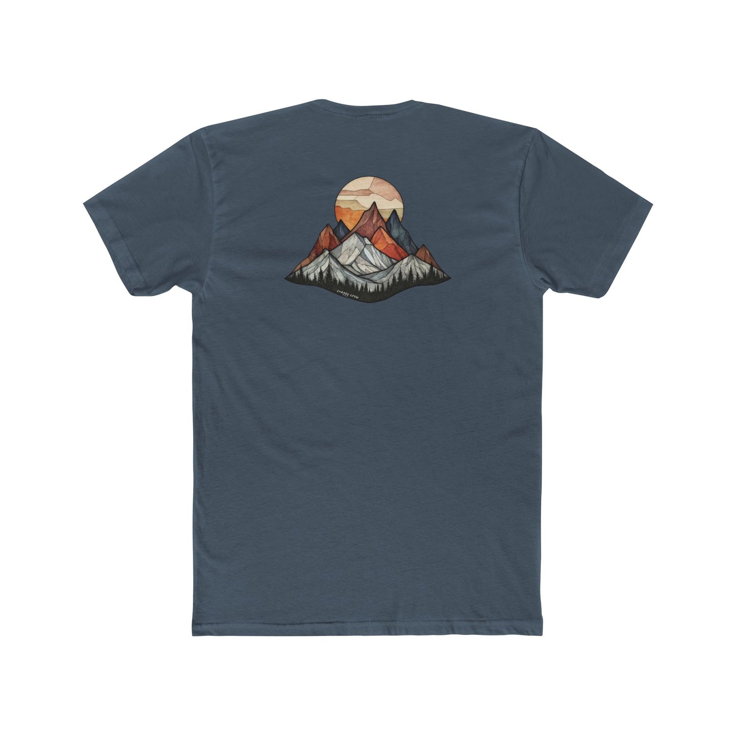 Mountain Sunset Unisex Cotton Crew Tee