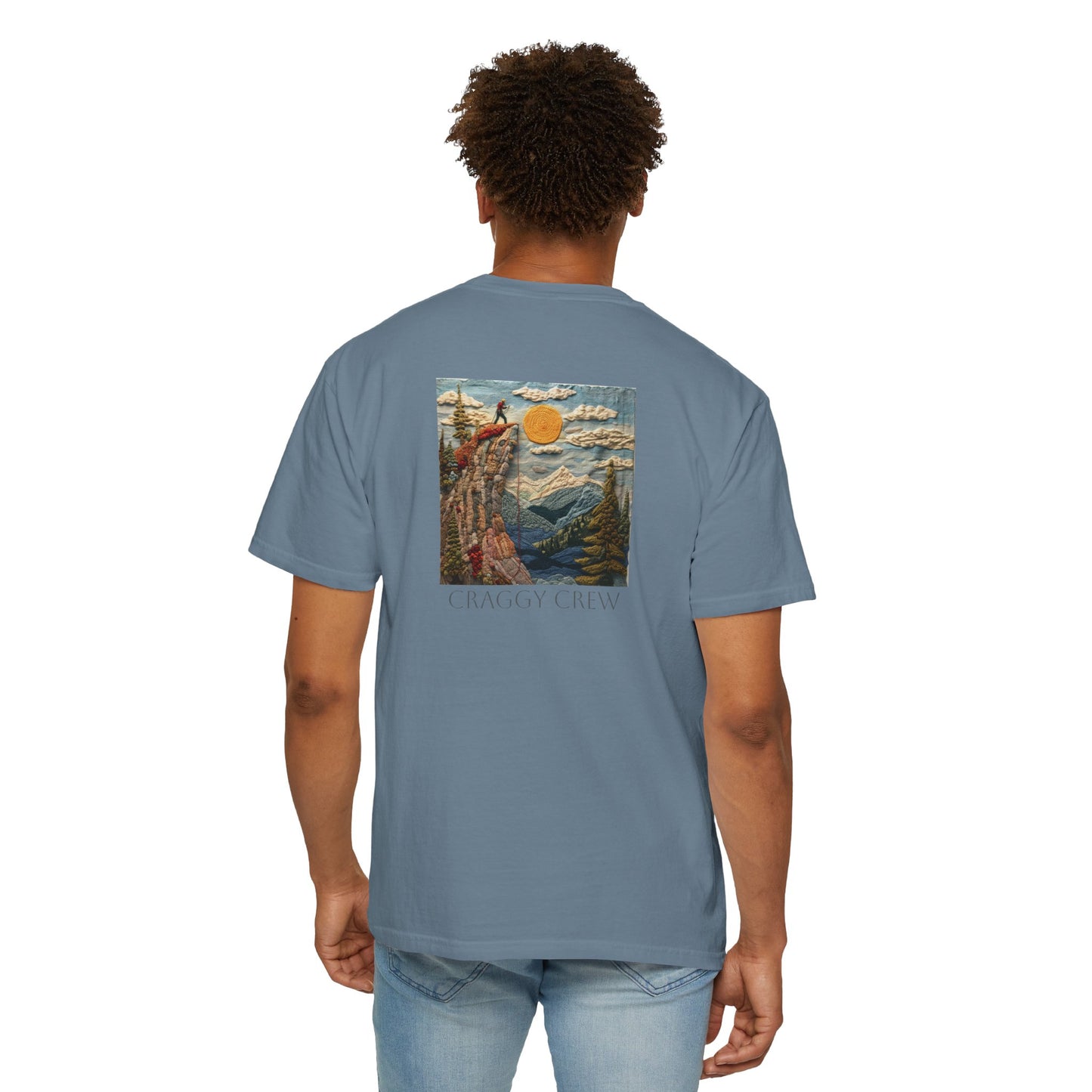 Cliff Top - Hand Knitted-Style T-Shirt