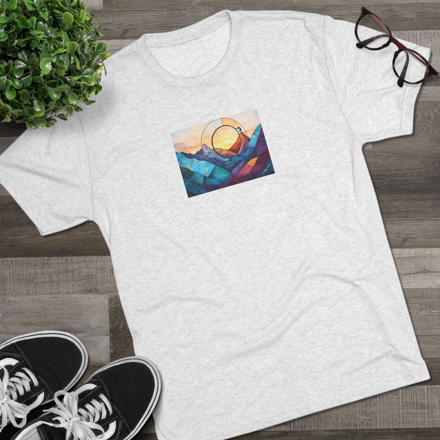 Never Stop Climbing - Unisex Tri-Blend Crew Tee