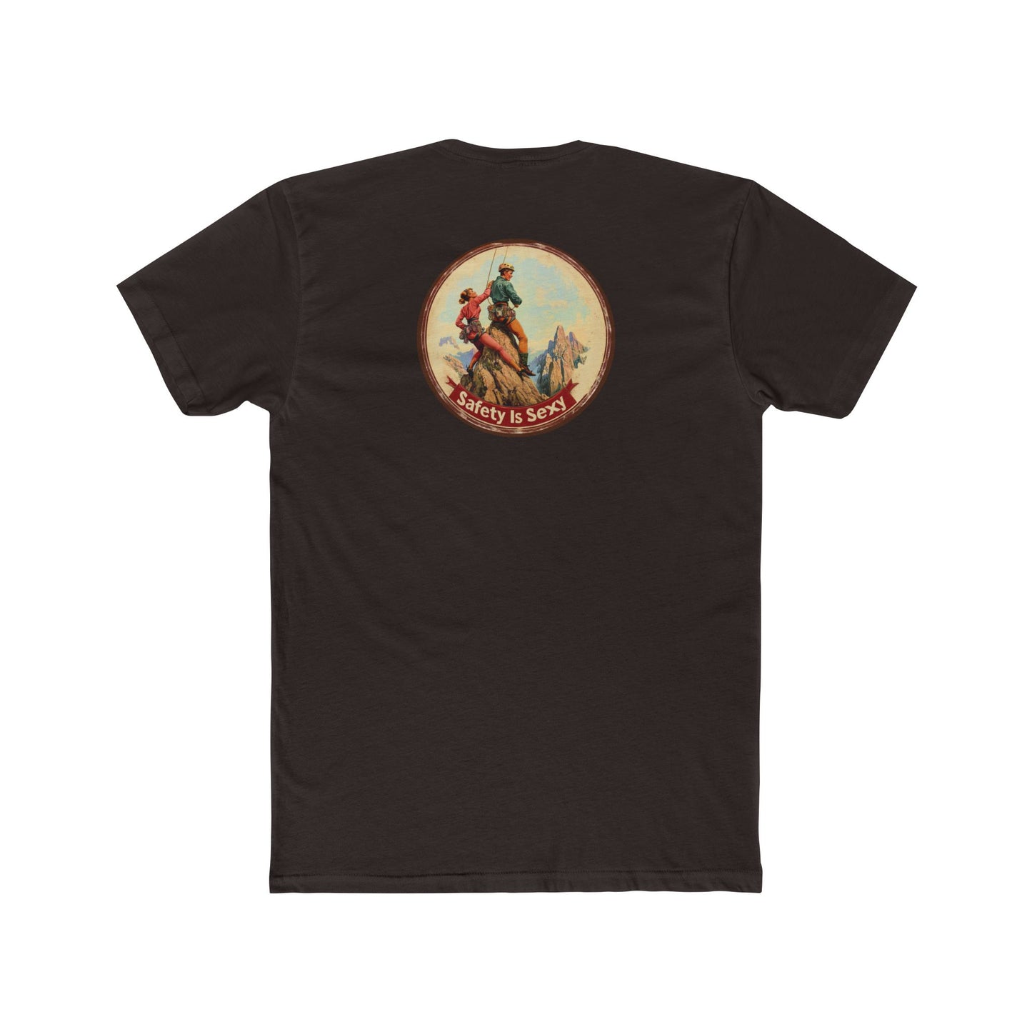 Safety Is Sexy - Riding The Crag - Unisex Cotton Crew Tee