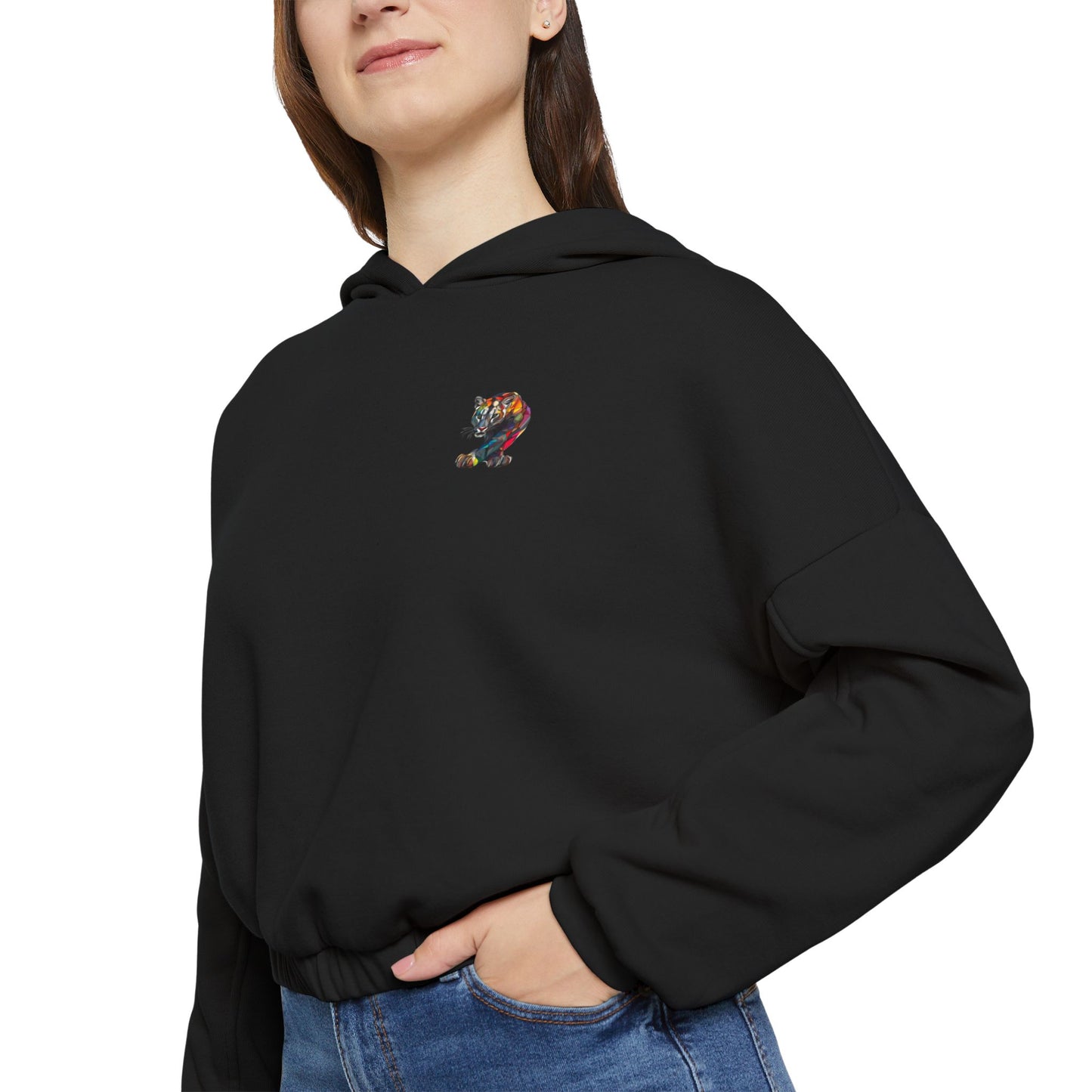 Lion Logo Women's Cinched Bottom Hoodie - Craggy Crew