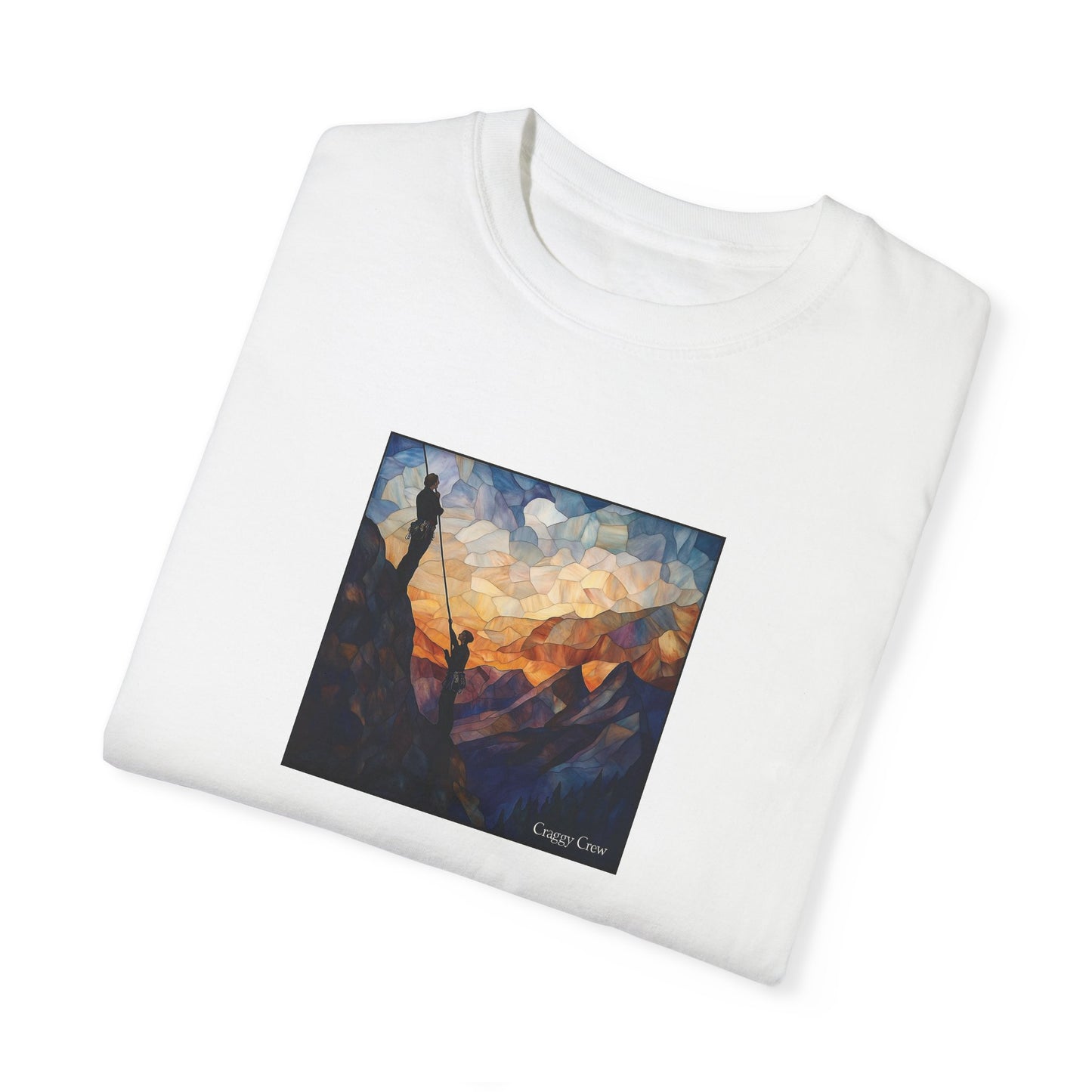 Climbers At Dusk - Stained Glass Series