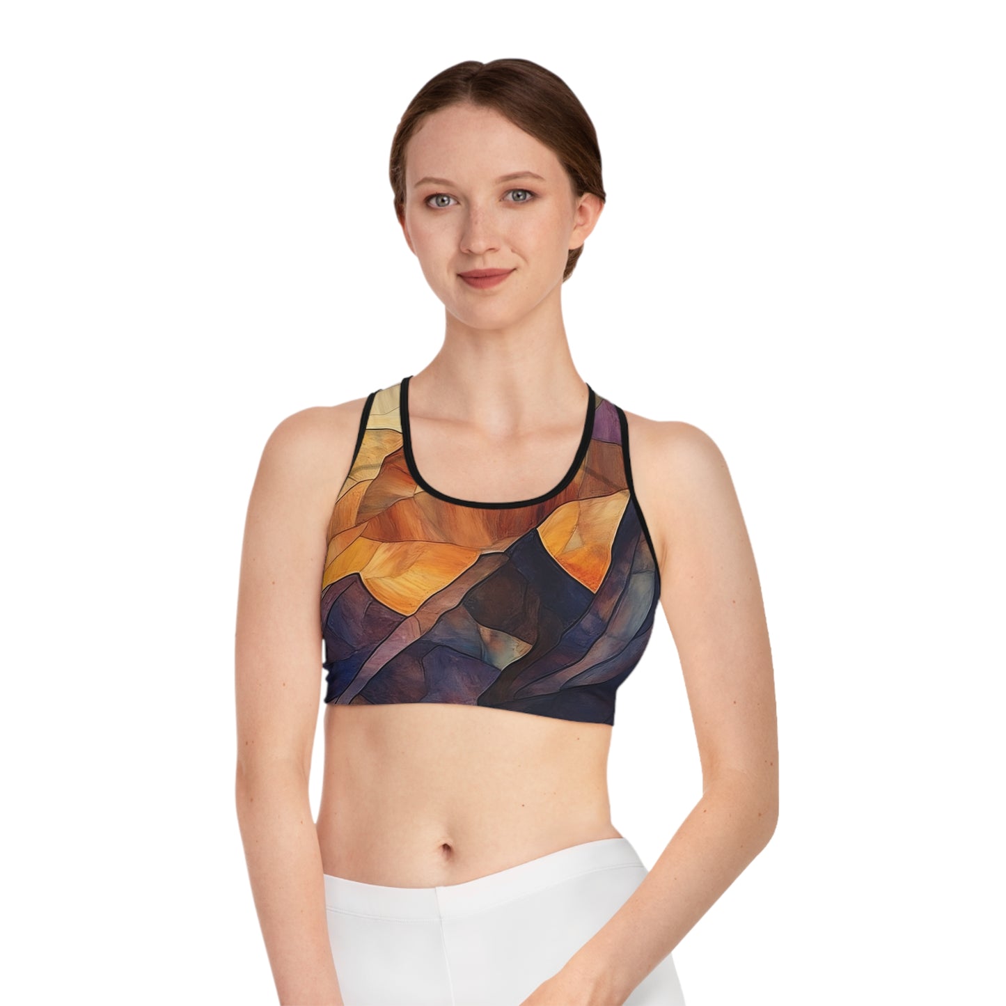 Artistic Mountain Sports Bra for Active Women