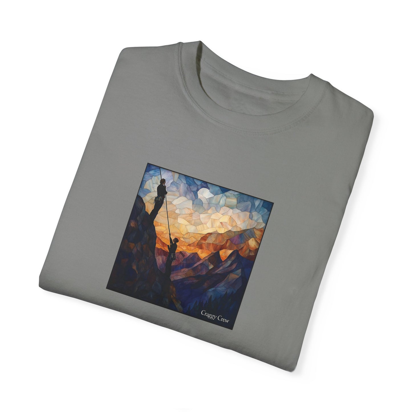 Climbers At Dusk - Stained Glass Series