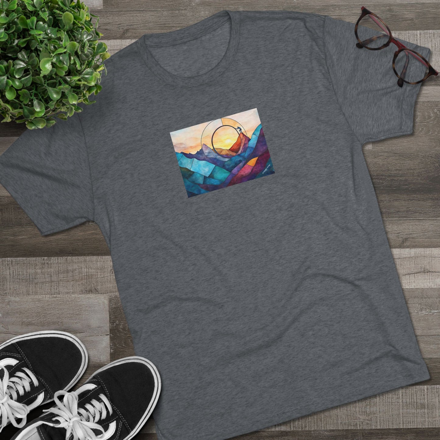 Never Stop Climbing - Unisex Tri-Blend Crew Tee