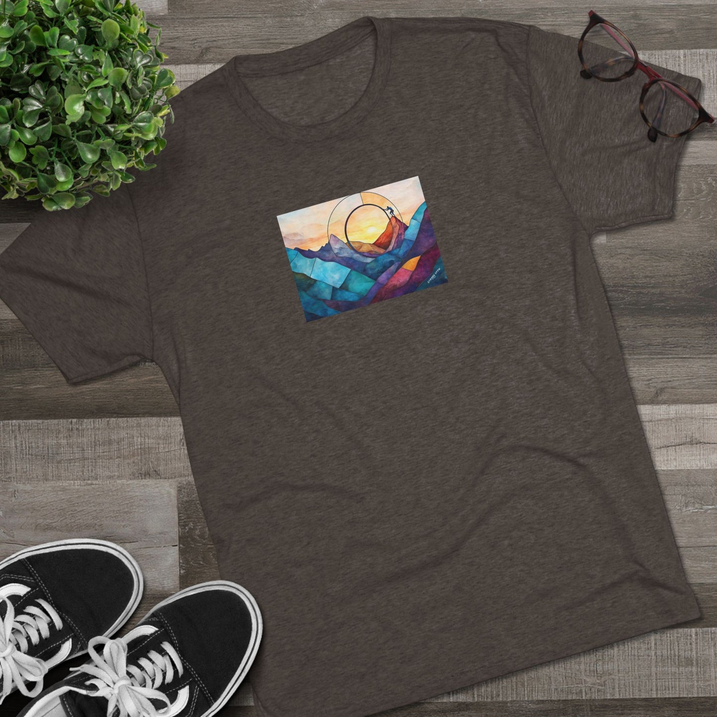 Never Stop Climbing - Unisex Tri-Blend Crew Tee