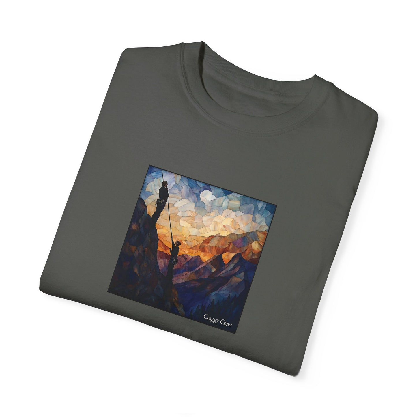 Climbers At Dusk - Stained Glass Series
