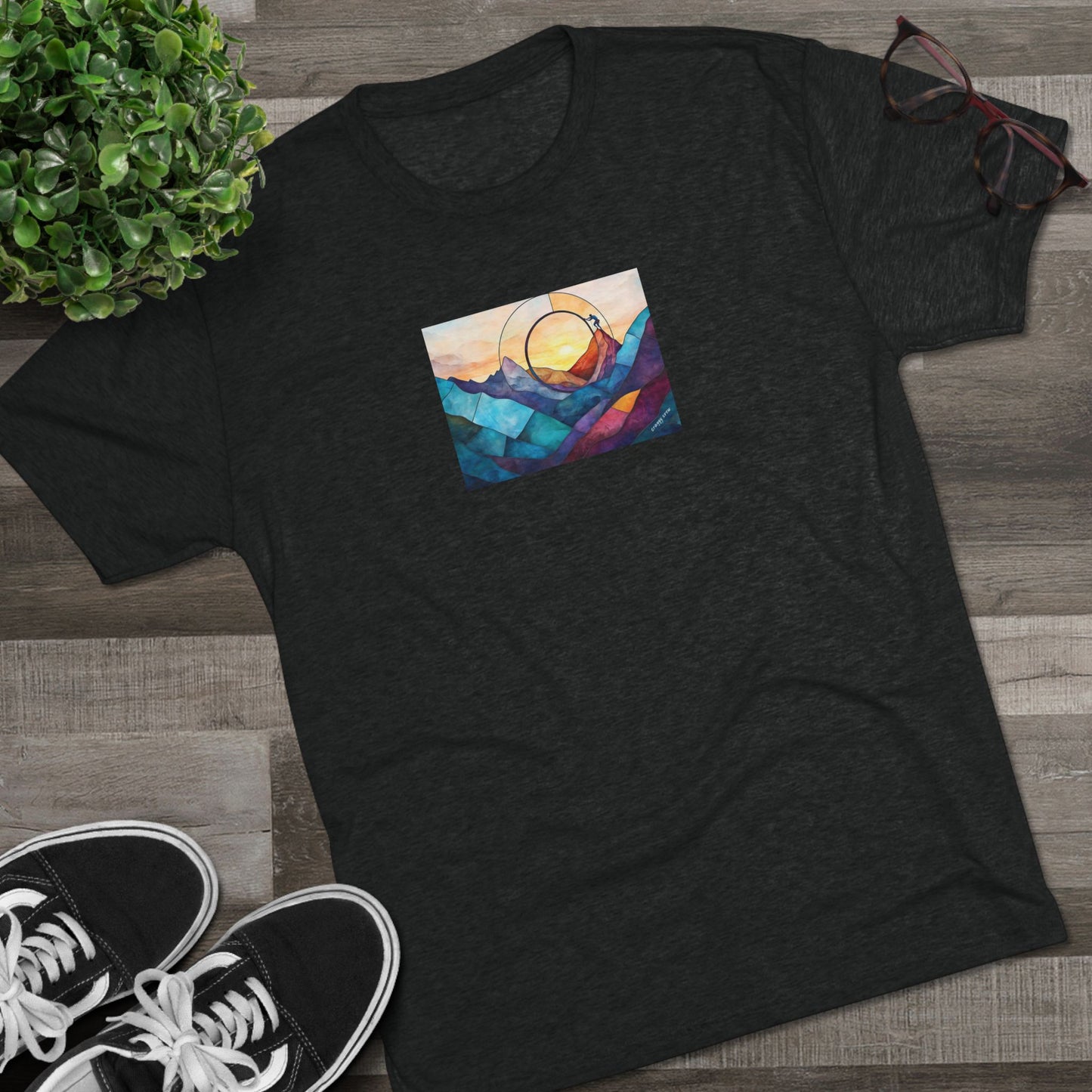 Never Stop Climbing - Unisex Tri-Blend Crew Tee