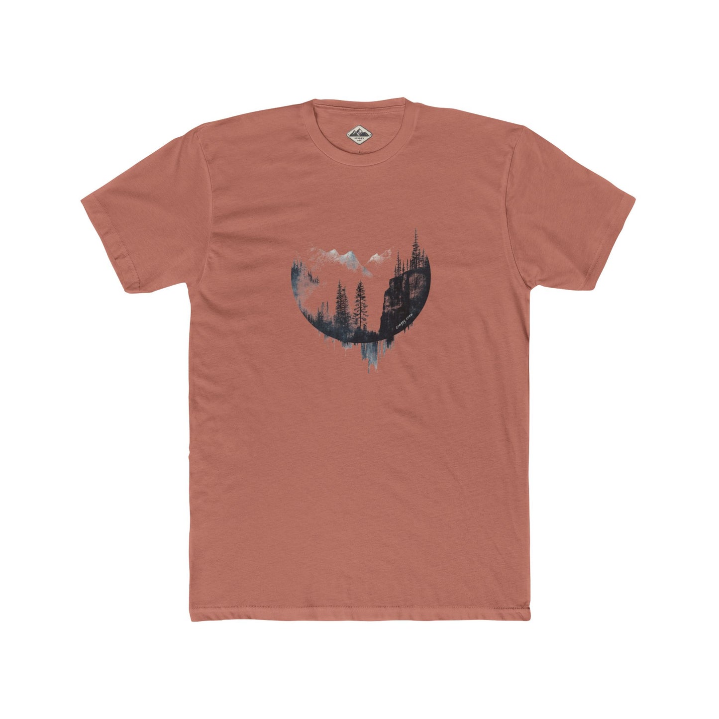 Crags In The Mist Cotton Crew Tee