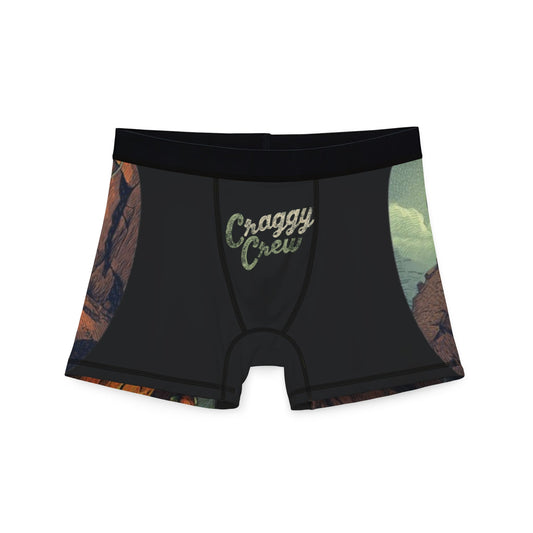 Green Alien Cheek Climber Men's Boxer Briefs
