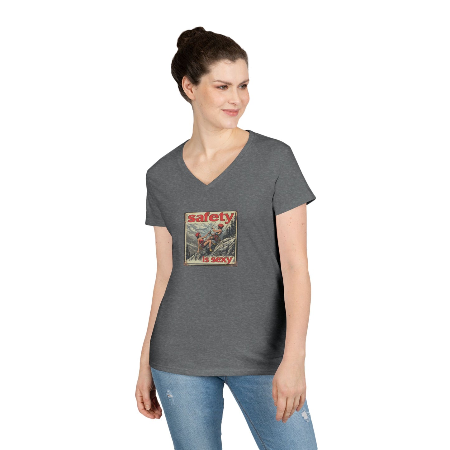 Helmets Make Me Swoon - V-Neck T-Shirt