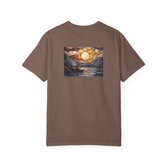 Mountain Lake At Dawn - Craggy Crew Stained Glass Series