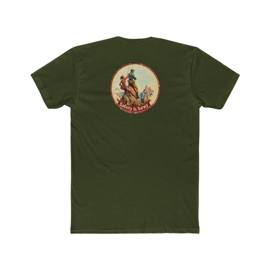 Safety Is Sexy - Riding The Crag - Unisex Cotton Crew Tee