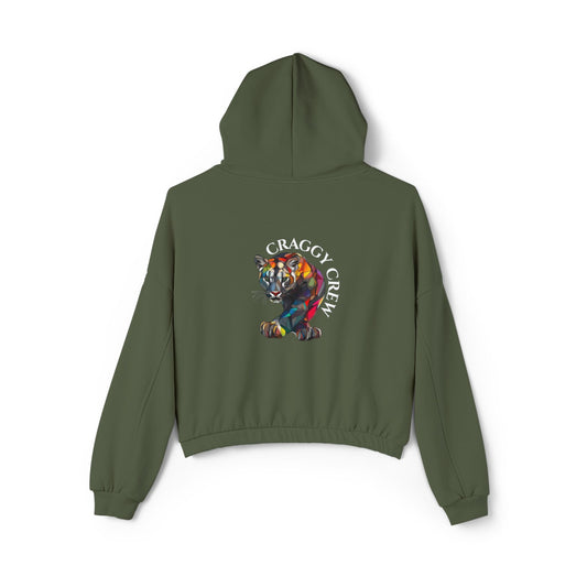 Lion Logo Women's Cinched Bottom Hoodie - Craggy Crew