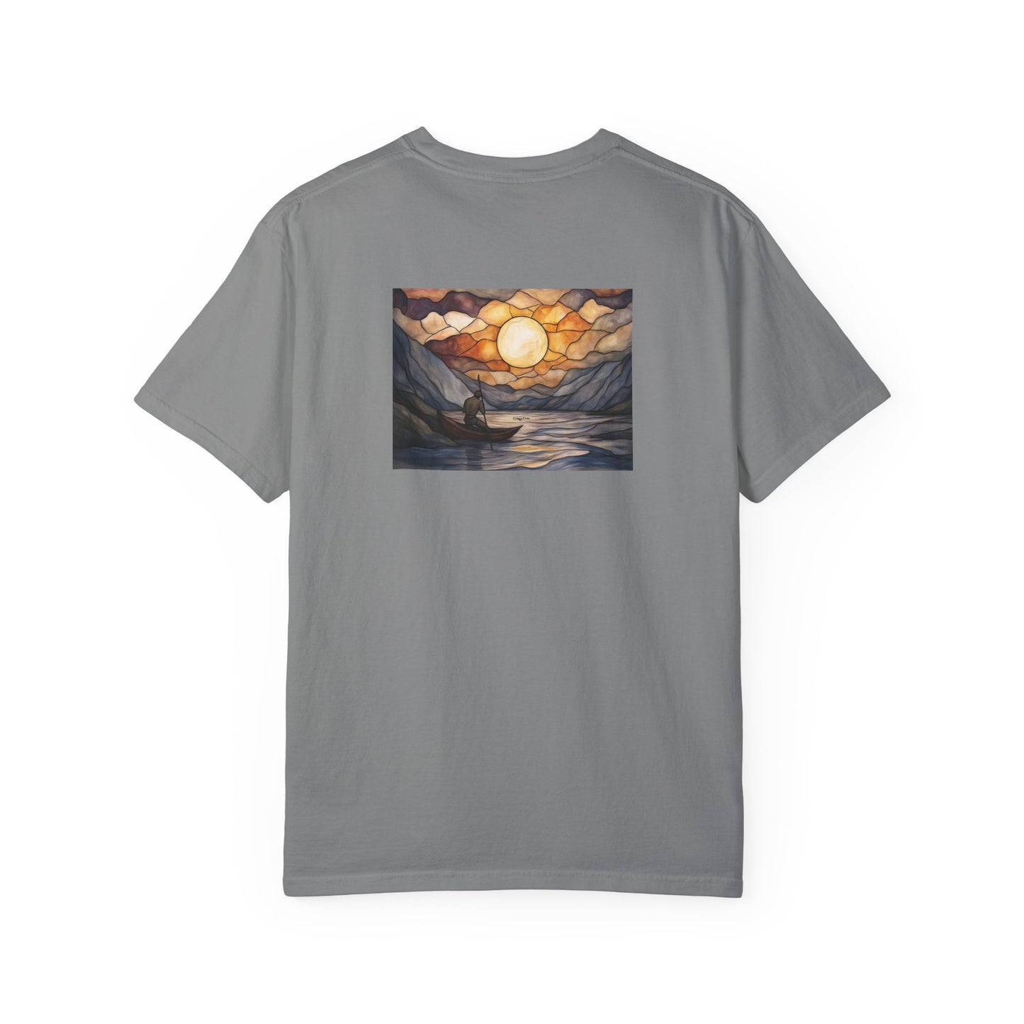 Mountain Lake At Dawn - Craggy Crew Stained Glass Series