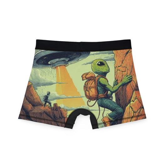 Green Alien Cheek Climber Men's Boxer Briefs