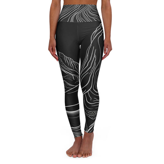 Linear Landscape High Waisted Yoga Leggings