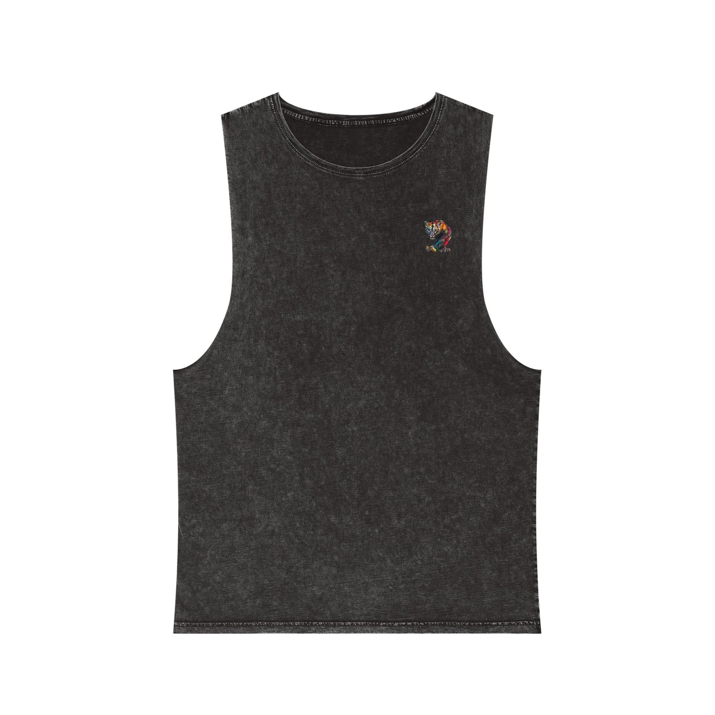 Unisex Stonewash Mountain Crescent Tank Top