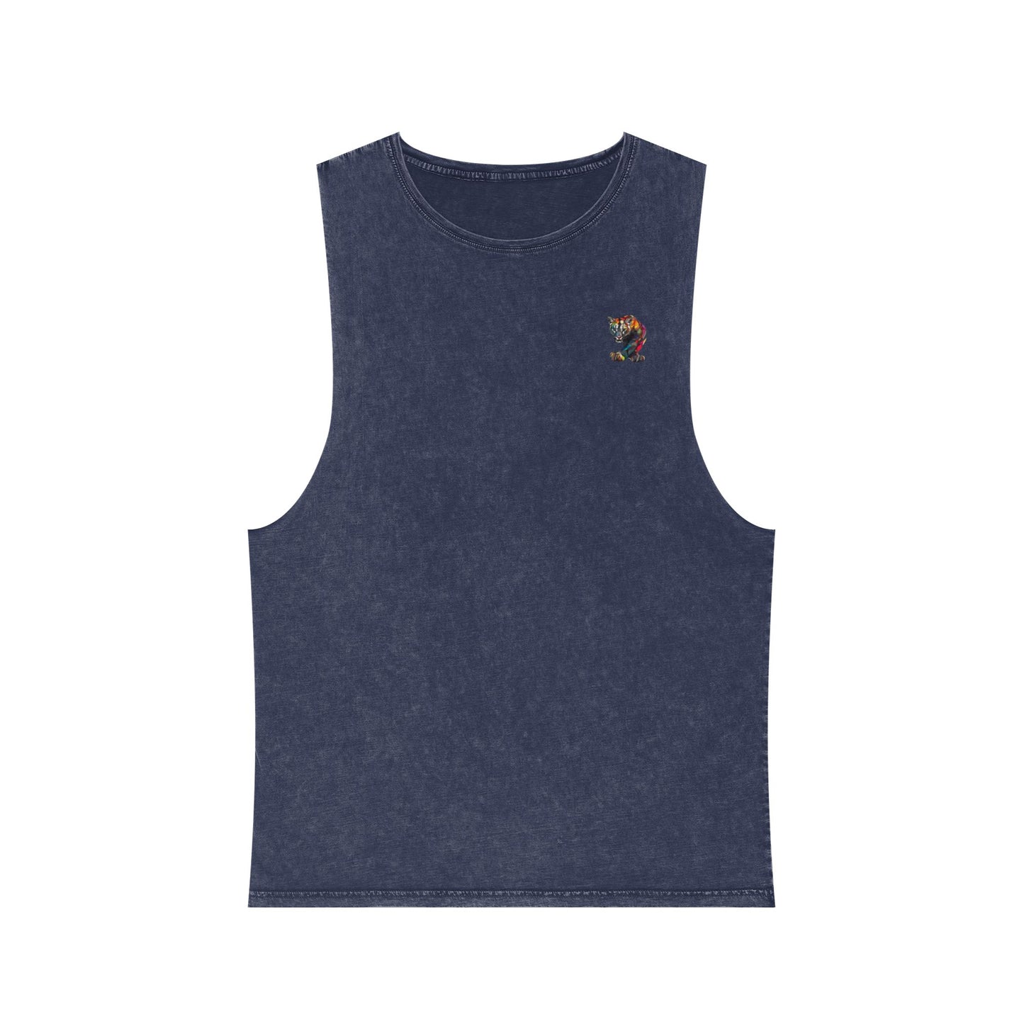 Unisex Stonewash Mountain Crescent Tank Top