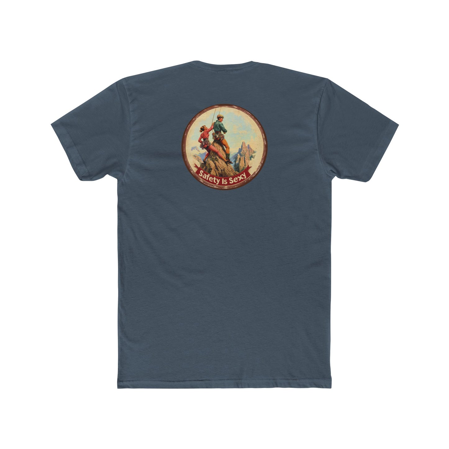 Safety Is Sexy - Riding The Crag - Unisex Cotton Crew Tee