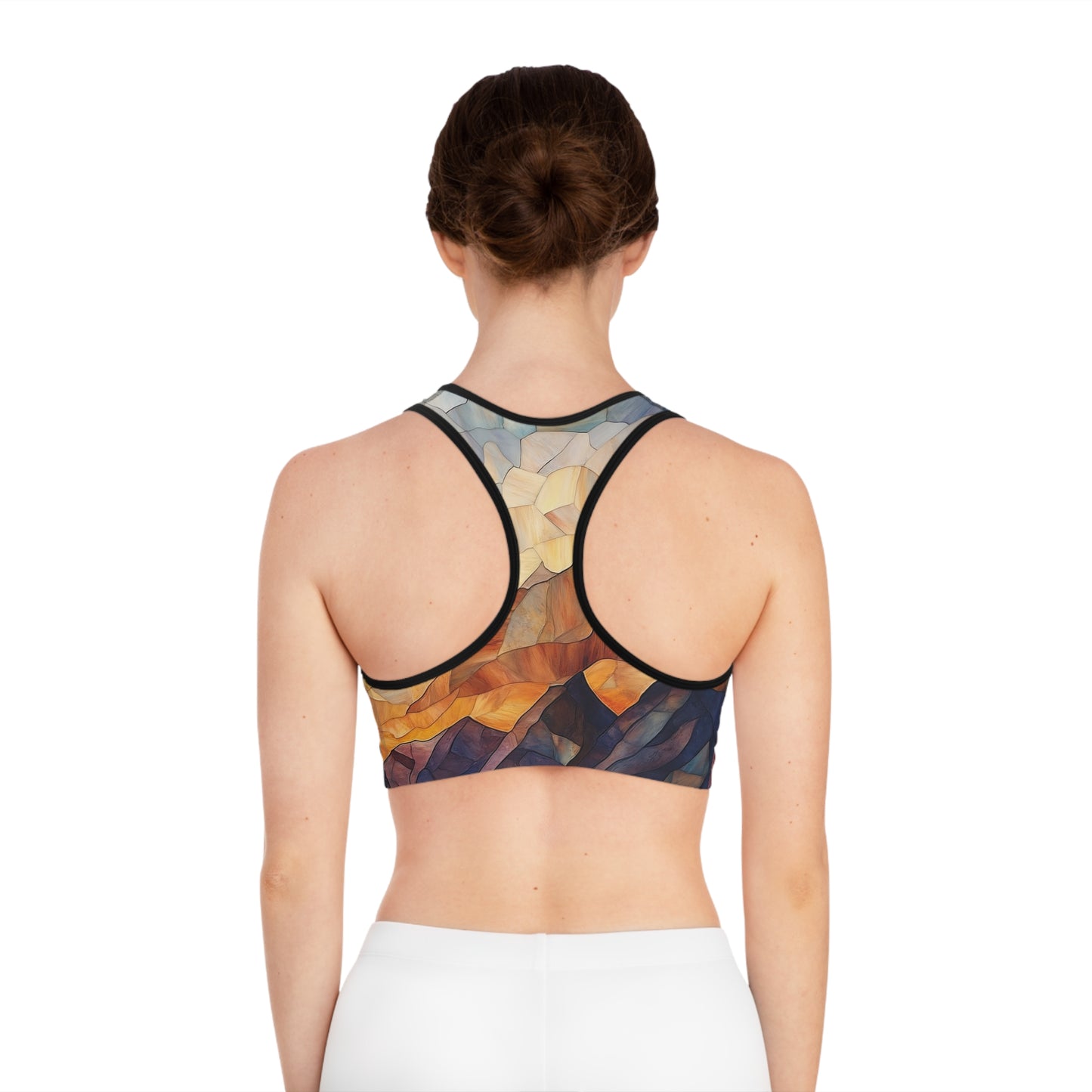 Artistic Mountain Sports Bra for Active Women